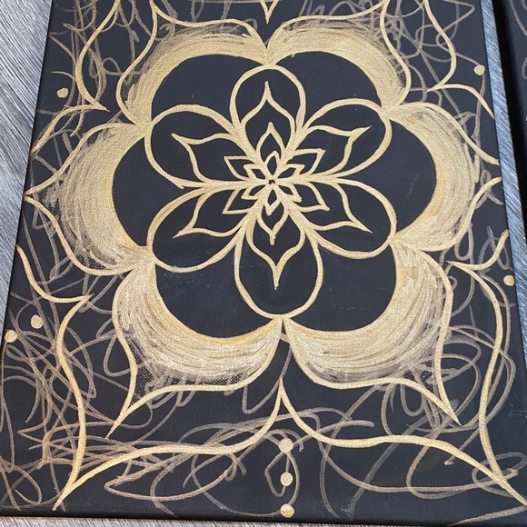 LARGE 4 piece shade shifting angry mandalas gold - Picture 5 of 5